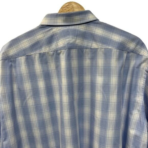 Ike Behar 120’s 2 Ply Lavender Plaid Button Down Cotton Shirt - Picture 5 of 9